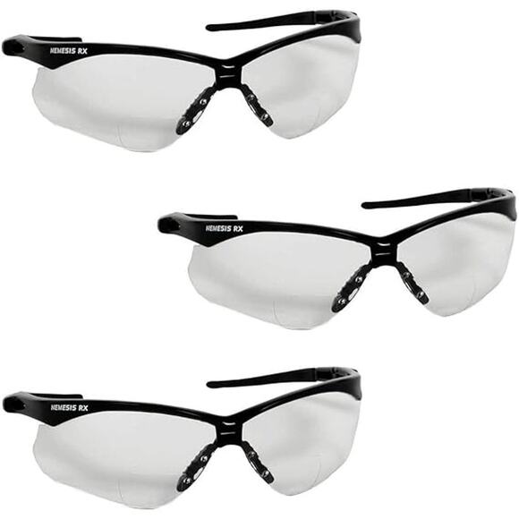NWT Kleenguard Unisex SAFETY GLASSES,rx2.00 Diopter, Black- OS - Picture 1 of 5